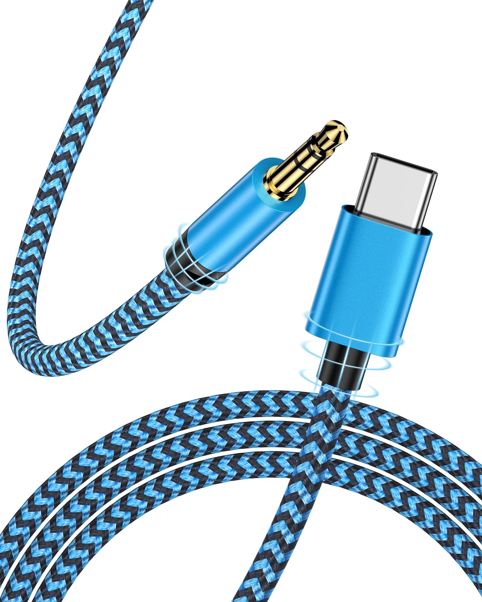 3FT USB C to Aux 3.5mm Audio Jack Cable, USBC to Aux HiFi Stereo Compatible with iPhone17/16/15, Type C Adapter to 3.5mm Headphone Stereo Cord for Car, Pixel 10, Samsung Galaxy A17, Car, Speaker