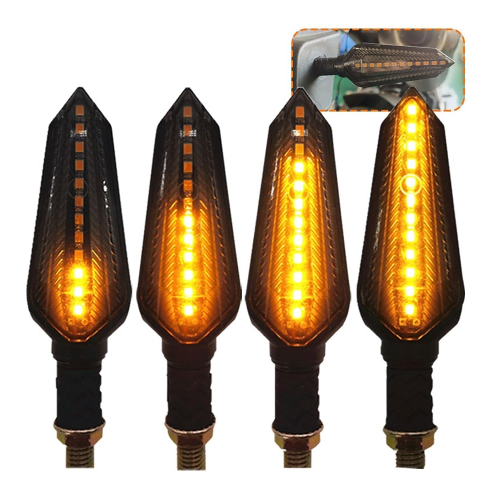 Intermitentes para Motocicleta E24, Luz Intermitente De 12 LED, Ámbar, V, Homologado por M10, Marca E Motocicleta Intermitentes señalizacion