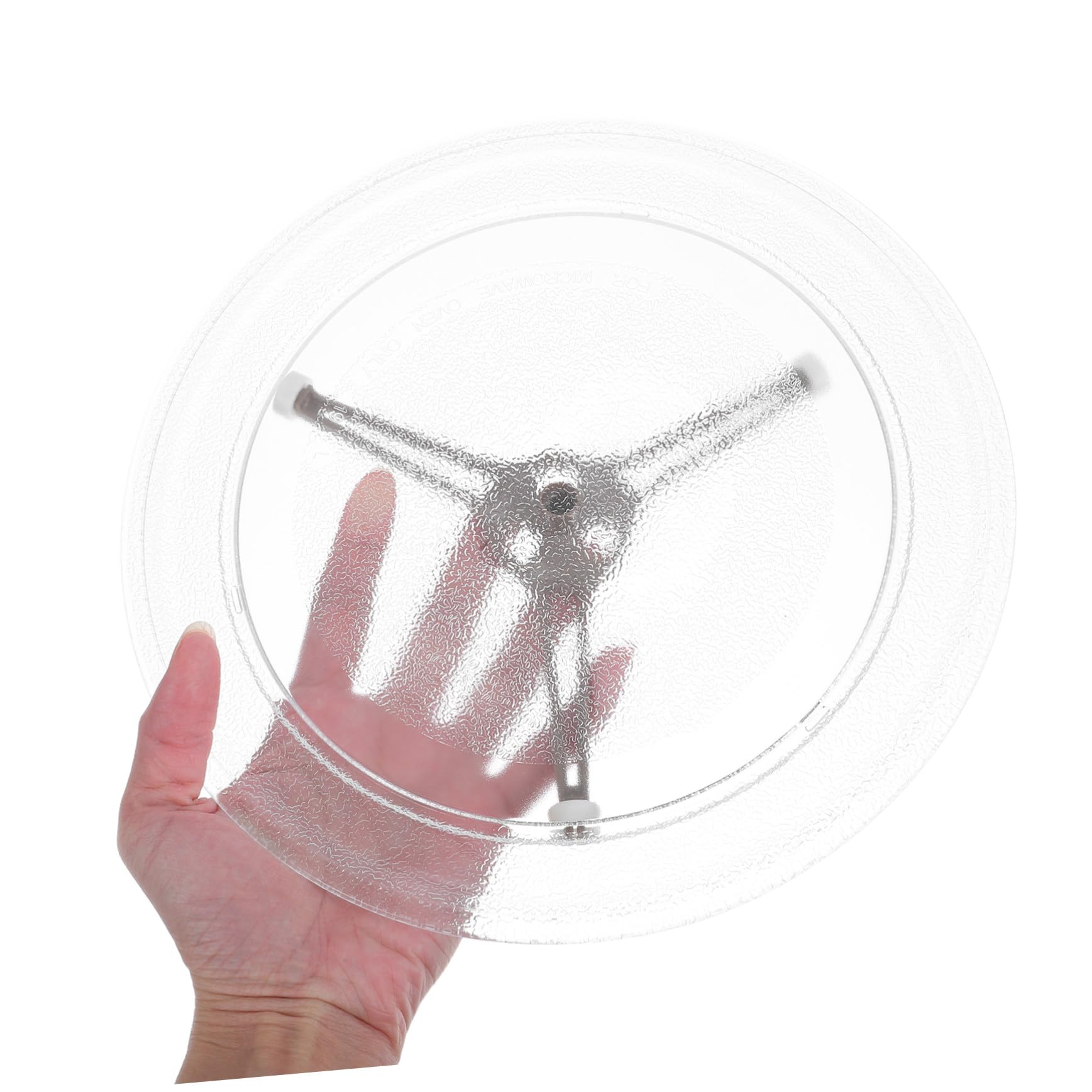 SEWACC Microwave Glass Turntable Replacement Plate Heat-resistant Glass Tray With Silent Roller Ring Support For Even Cooking In Microwave Ovens