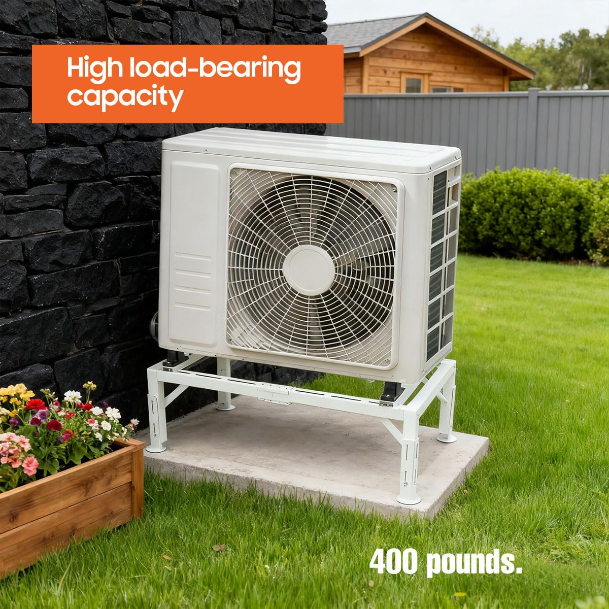Pompe à chaleur au sol climatiseur au sol console climatisation au sol rack, Console de sol pour climatiseur Pour pompe à chaleur Split, jusqu'à 181 kg 9000-36000 BTU, Blanc