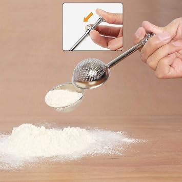 Baker's Dusting Wand for Baking, Sugar, Flour & Spices, Powdered Sugar Shaker Duster Sifter for Baked Goodies, Cooking Baking Tool for Home Pastry Chefs