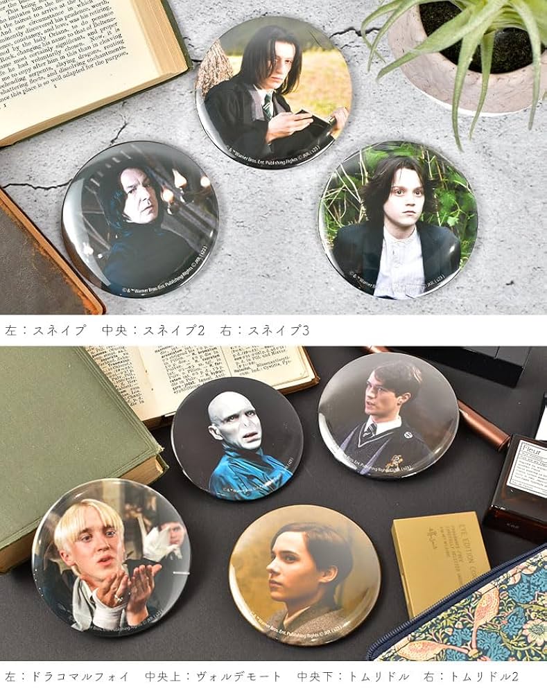 ハリポタ ファンタビ スクエア缶バッジ Amazon.co.jp: フィルムアート F228284 缶バッジミラー ハリー