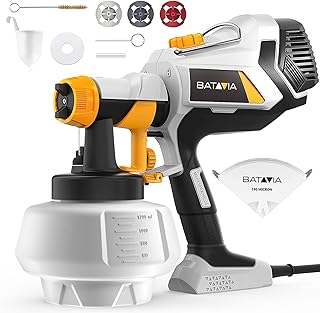 Sponsored Ad - BATAVIA Paint Sprayer, 700W Power HVLP Electric Spray Paint Gun, 1200ML, 4 Nozzles, 3 Patterns, Paint Gun f...