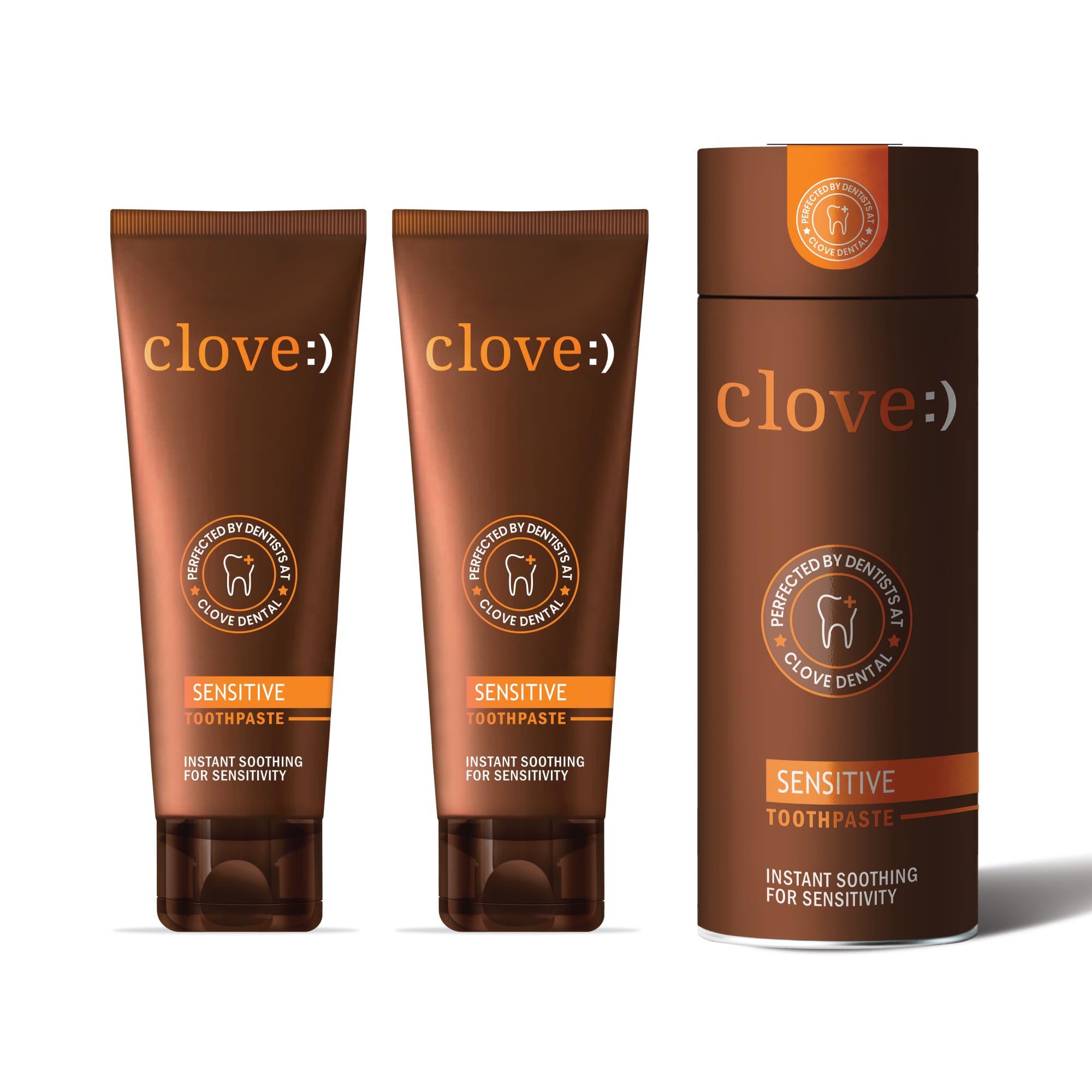 Clove Sensitive Toothpaste, FREE Family Dental Health Plan ₹2000, Instant Relief from Tooth Sensitivity , Dual Action on Sensitivity & Bad Breath , Soothes Hot, Cold, Sweet & Sour Sensitivity , Safe Formula ,Paraben-Free, Mint, Pack of 2 (100g)