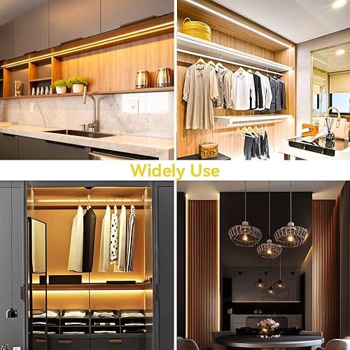 Miniatura 6 de ShineBurky Tira de luces LED de neón, color blanco cálido, 16.4 pies, 12 V, flexible, impermeable, de silicona, para dormitorio, cocina, fiesta,