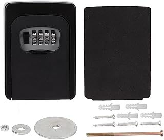 Key Lock Box Wall Mounted, Resettable Portable Lock Box for Outdoor Indoor, Combination Lock Box for House Keys, Realtors, Garage Spare, Vacation Home, Pet Sitters