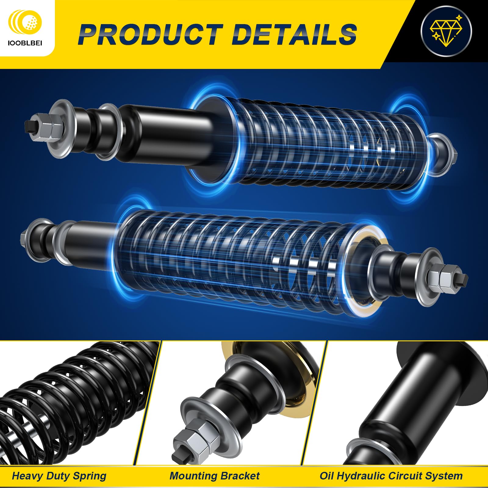 Amazon.com : IOOBLBEI EZGO Golf Cart Heavy Duty Coil Spring Shock