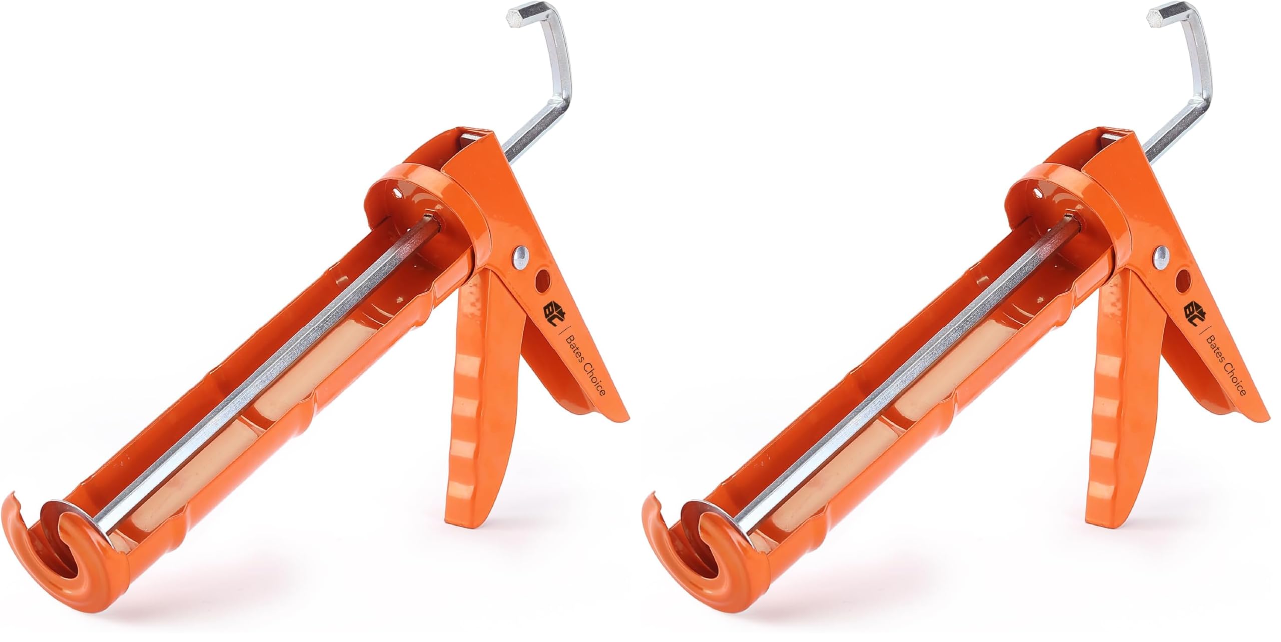 Bates- Caulking Gun, 10:1 Thrust Ratio, Orange, No Drip Sealant Gun (Pack of 2)
