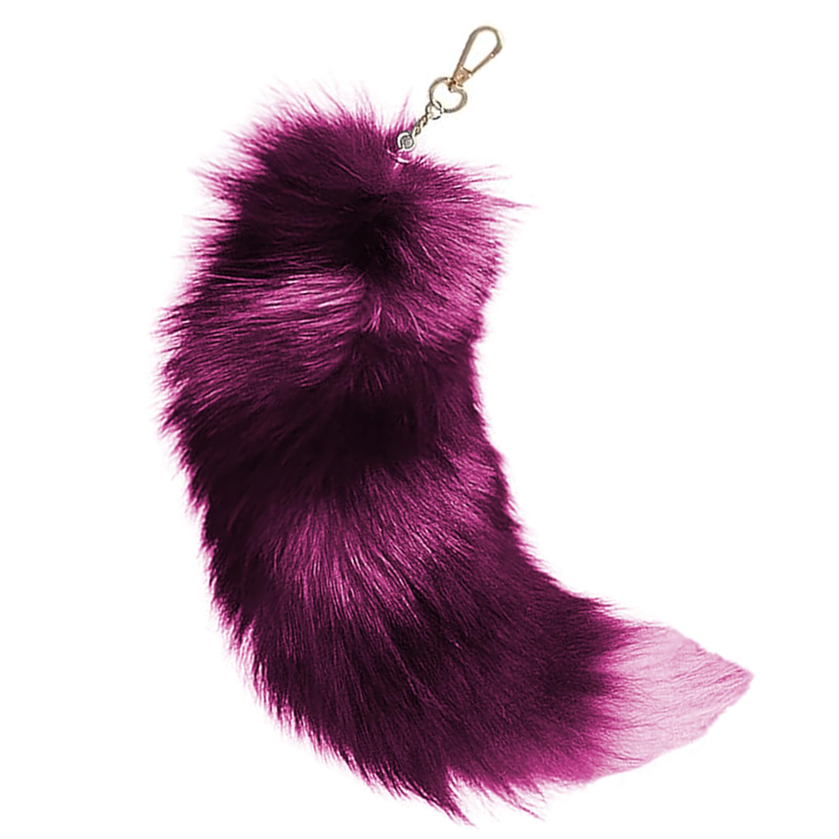 16in Realistic Fox Tail Furry Keychain Artificial Animal Tail with Clasp Cosplay