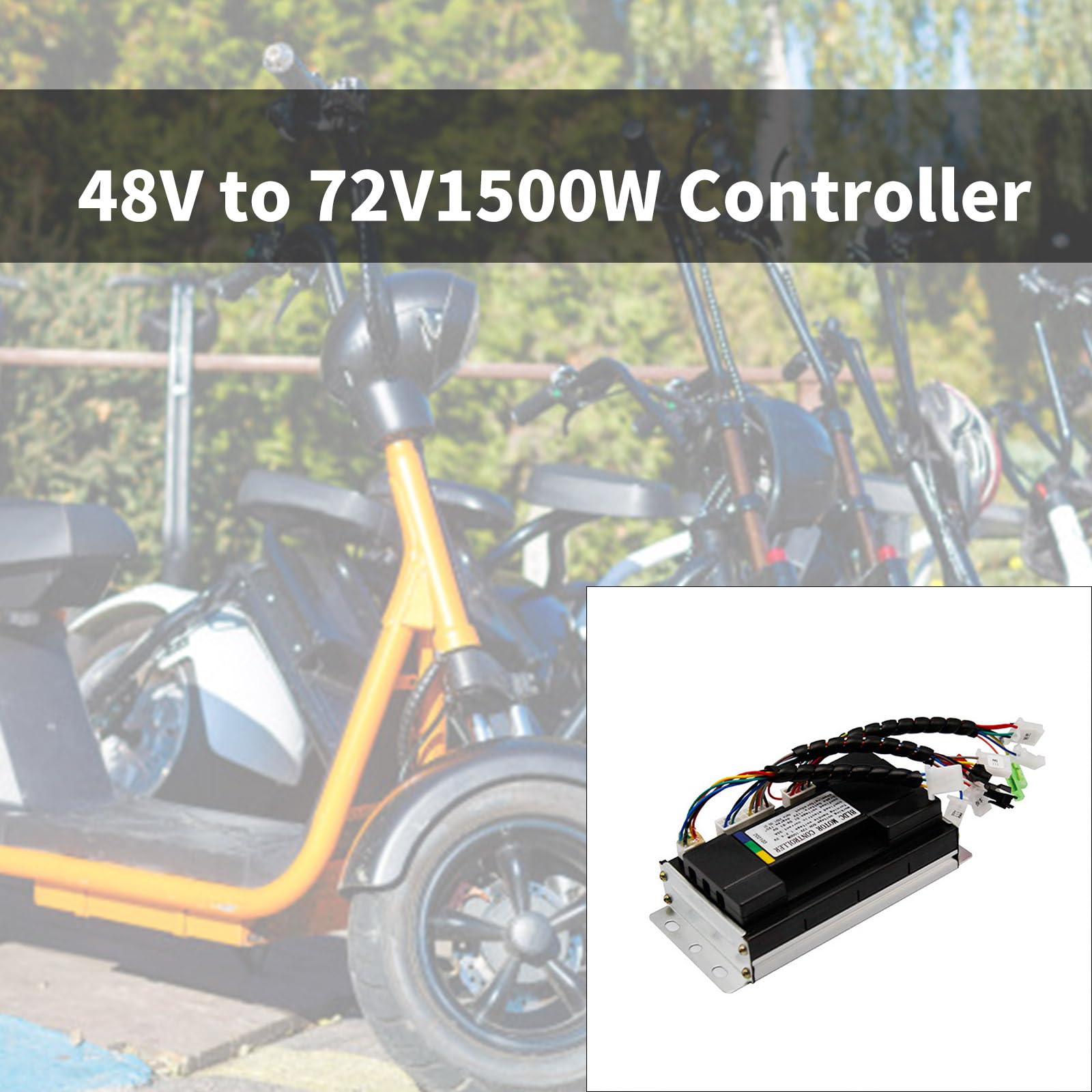 Regolatore di velocità del motore 1500W Ciclismo accessorio modificato 48-72V senza spazzola per velocità intelligente della bici elettrica