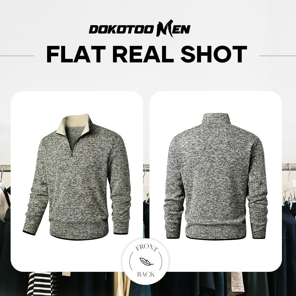 2025 Quarter Zip Warm Fleece Sweater Pullover Fall Winter Thermal Casual Golf Sweaters with Pockets - Image 7