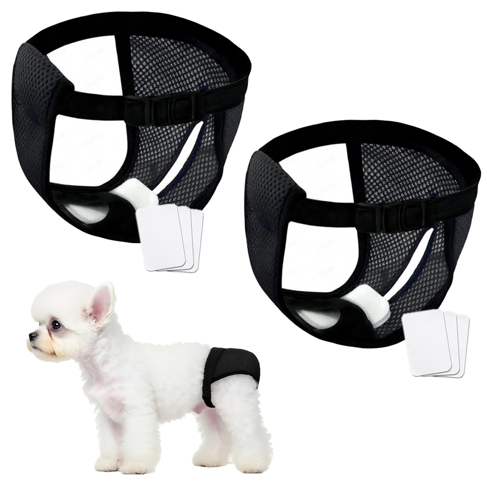 3Pcs Mesh Dog Season Pants Female Breathable Puppy Girl Period Sanitary Pants Hygiene Pants on Heat Knickers for Summer，Dog Period Pants, Dog Diapers Wrap