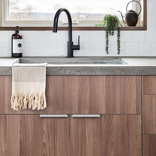 Miniatura 6 de Rergy Paquete de 10 tiradores de gabinete de cocina, manijas de níquel cepillado, tiradores de borde de gabinete de níquel cepillado, tiradores de