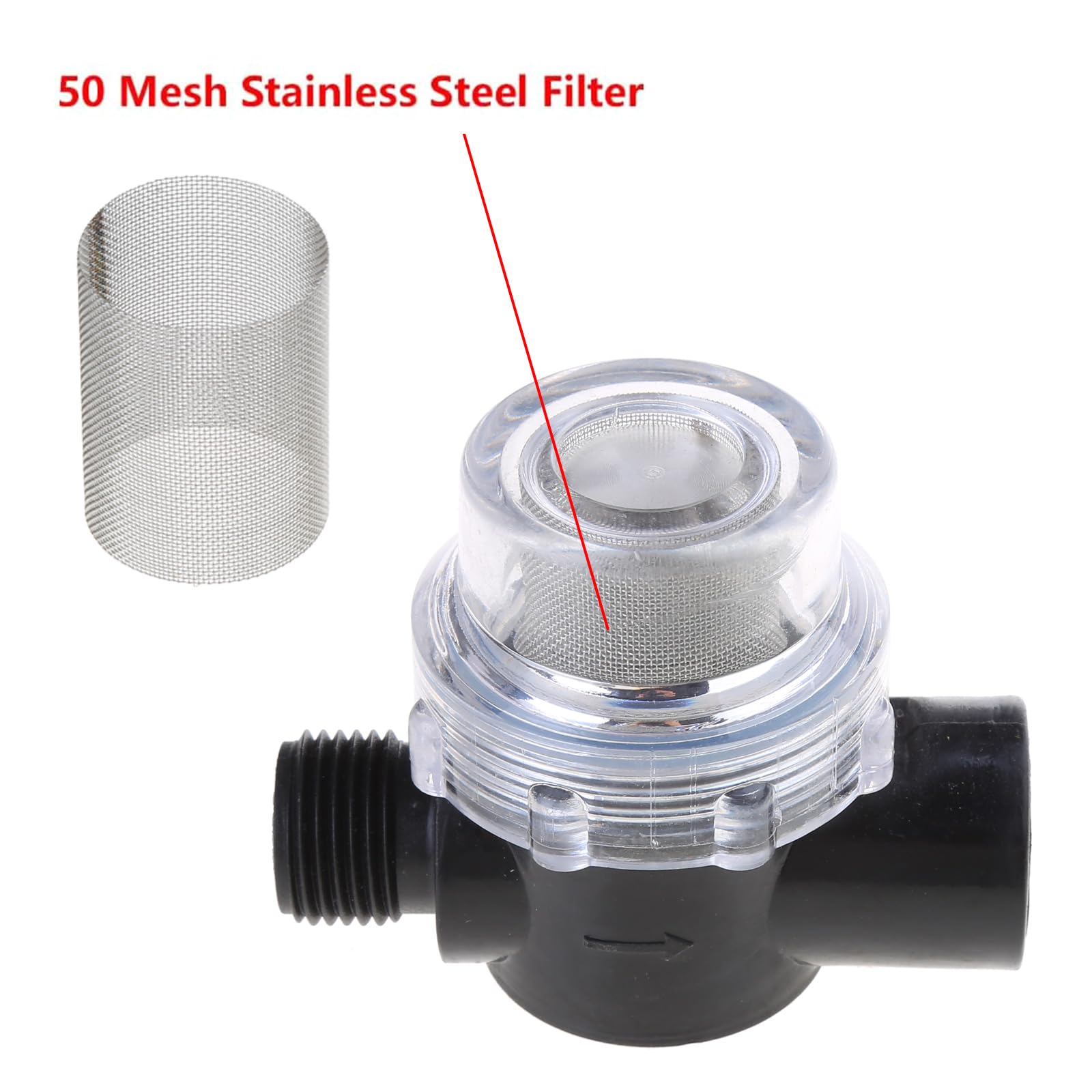 Filtro per pompa dell'acqua, 1/2 pollice tubo arb in linea filtro Twist-On spruzzatore filtro per pompa dell'acqua s camper avena