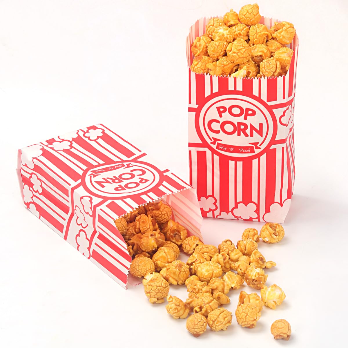 300 Stück Popcorn-Tüten, 28 g, 60 g/m², fettdicht, Papier-Popcornbeutel, Großpackung für Party, einzelne Portionen für Popcorn-Maschinen, Filmabende, Party und Takeout