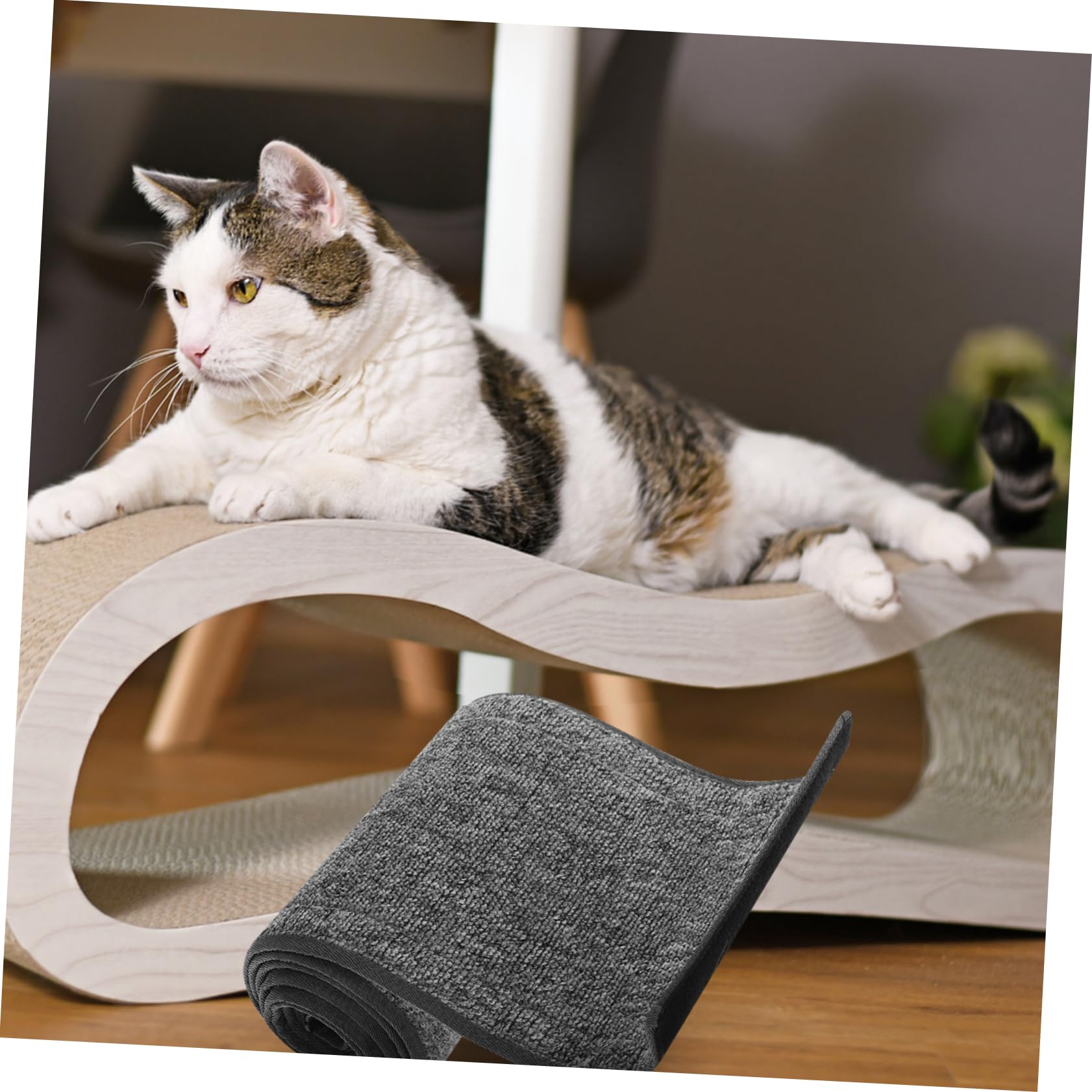 TOYANDONA Plüsch Katzenlaufrad Ersatzmatte mit Multifunktionalem Design und Kratzteppich für Katzen für Katzenliebende Haushalte und Interaktives Katzenzubehör