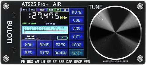 Miniatura 8 de ATS25pro+ Air Radio portátil AM FM, radio WiFi Bluetooth, banda de aire, FM SW SSB MW LW AIR SDR receptor de banda de aviación, radio de onda corta