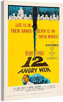 Canvas Print Wall Art - Vintage Movie Poster for The 1957 Film 12 Angry Men - 12x18 inches