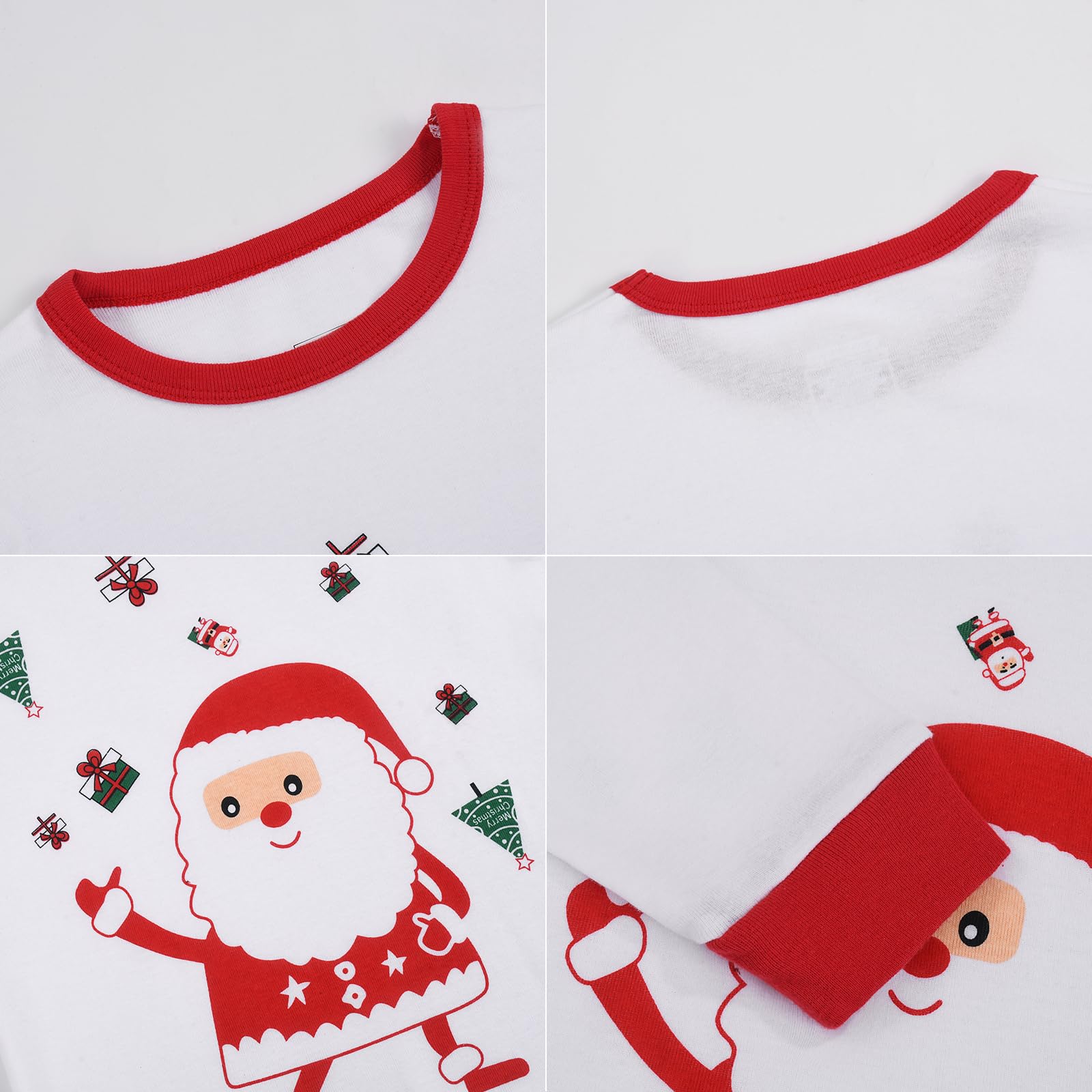 Gumyoss Pigiama di Natale per Bambini Pigiama per Bambine Maniche Lunghe Cotone Due Pezzi 2-12 Anni