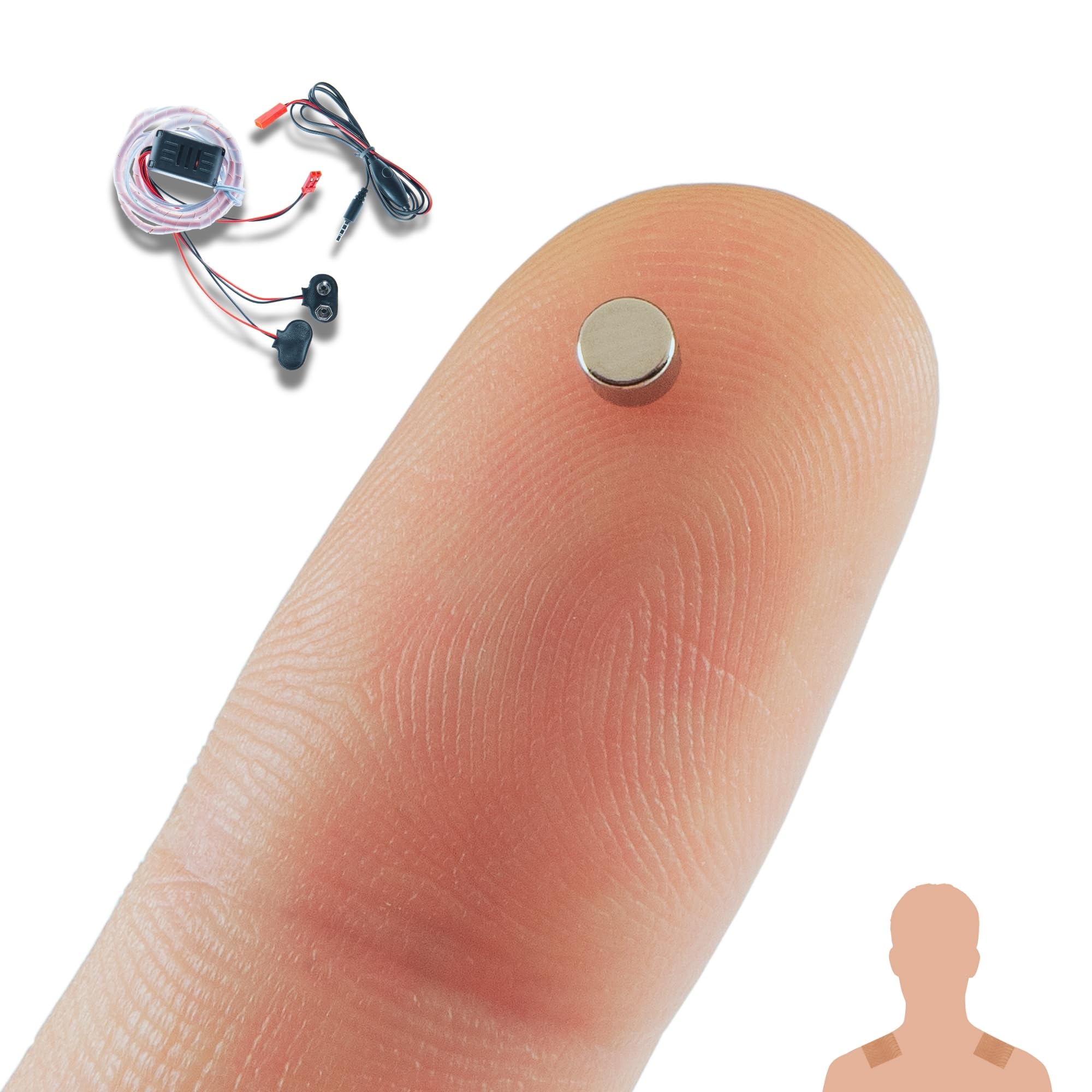 PingaOculto Spy Earpiece for Exams Wired Microphone Adhesive Strips (Nano)