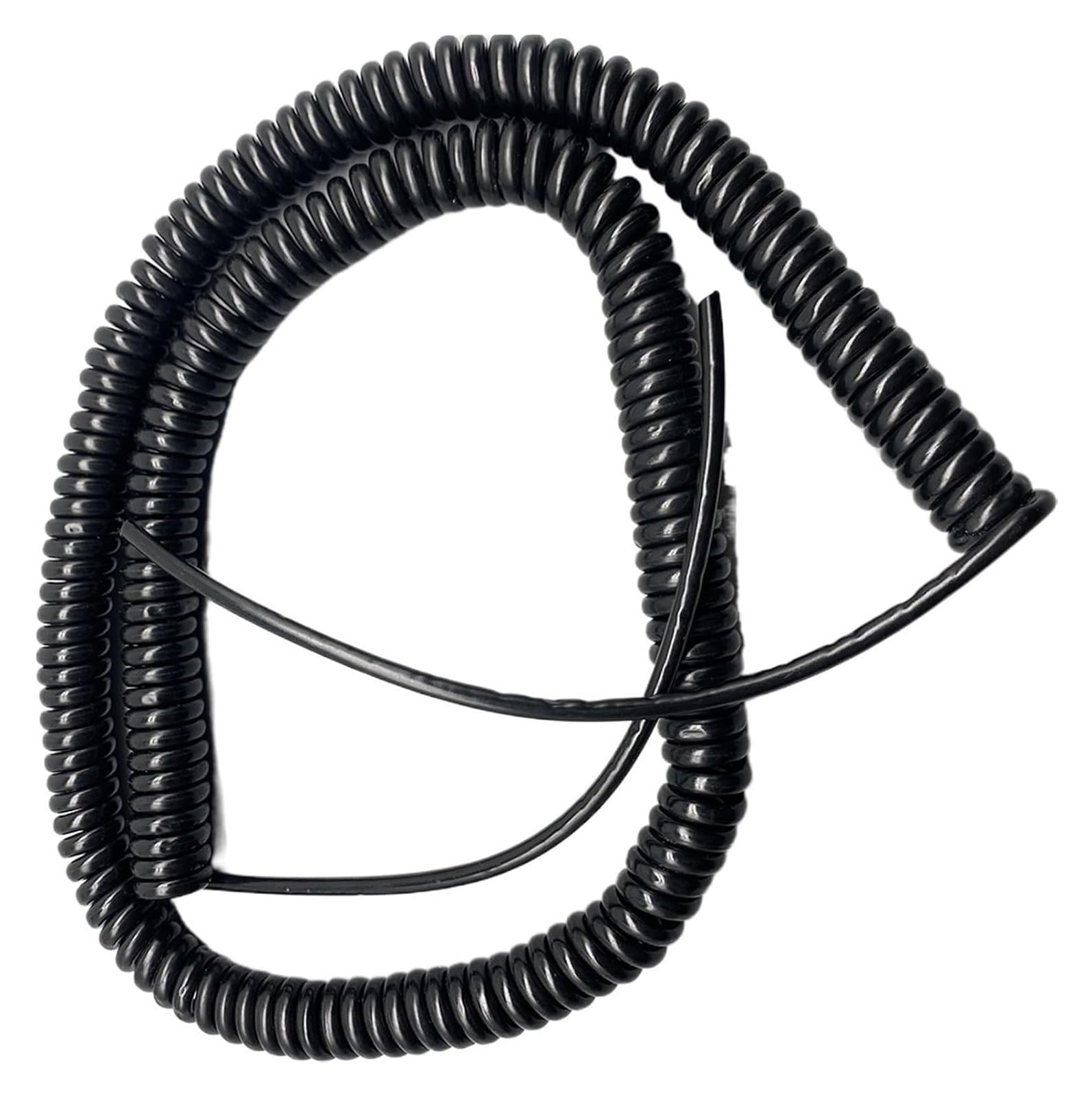 Cavo telefonico Cavo di Alimentazione Flessibile a Spirale, Cavo a Spirale a 8 conduttori, Spina Standard, Cavo di Alimentazione a Molla Elastica multiconduttore(Stretch 3.75 Meters)