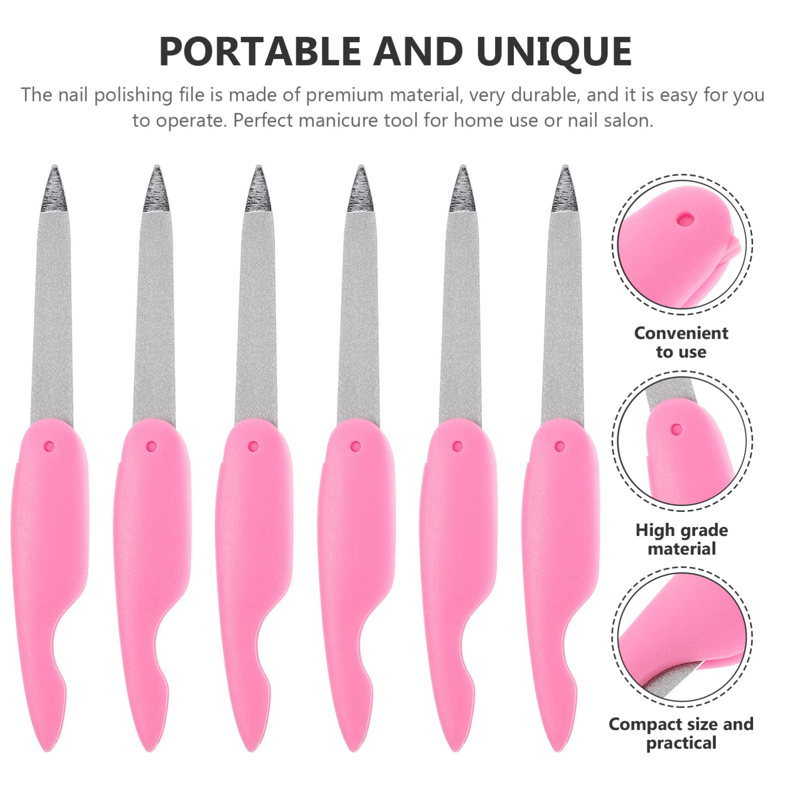 MAGICLULU 5 Set Di Lime Per Unghie Pieghevoli Per Unghie Set Di Lime Per Unghie Buffer Per Unghie E Pinzette Per Nail Art 6 Pezzi * 5