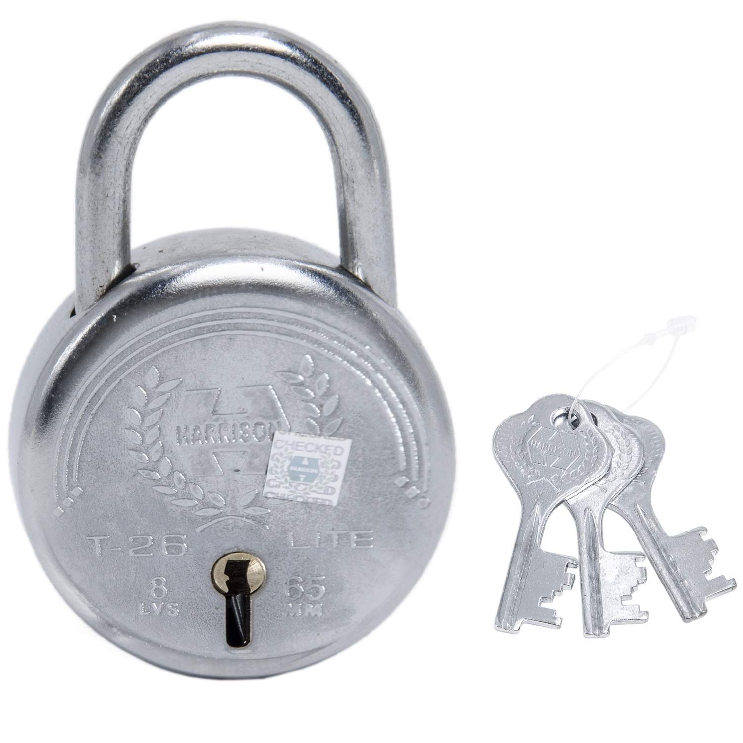 Harrison T-26 LITE/BCP-0532_PK 12 Steel 5 Levers Padlock with 3 Keys (Pack of 12), Silver | Padlock, Padlocks, Locks for Home, Locks for Main Door — Amazon image 9