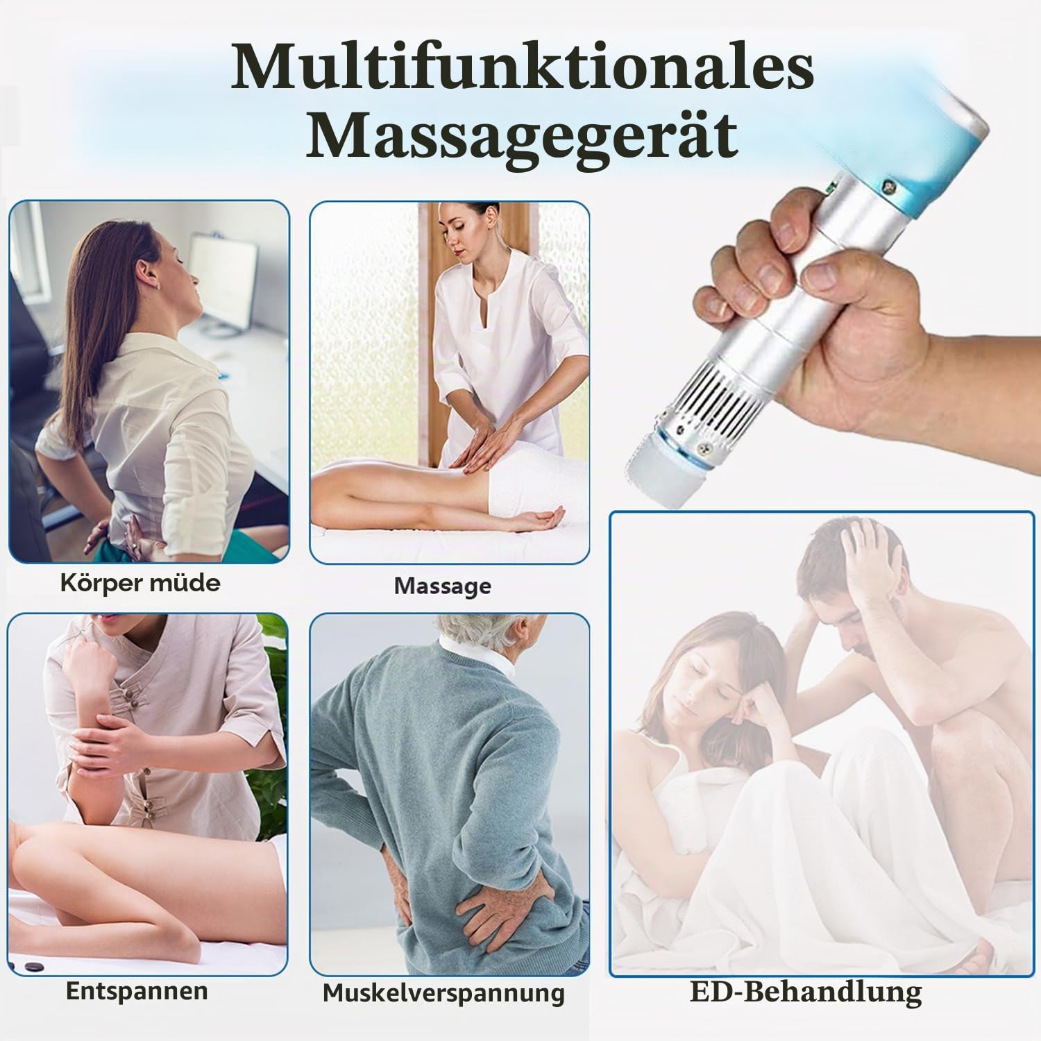 Stoßwellentherapie Gerät Erektile Dysfunktion Extrakorporale Stoßwellentherapie Maschine V100 für Zuhause Radialer Fokussiertes Massagegerät für Muskelentspannung Gewebetherapie Schmerzlinderung