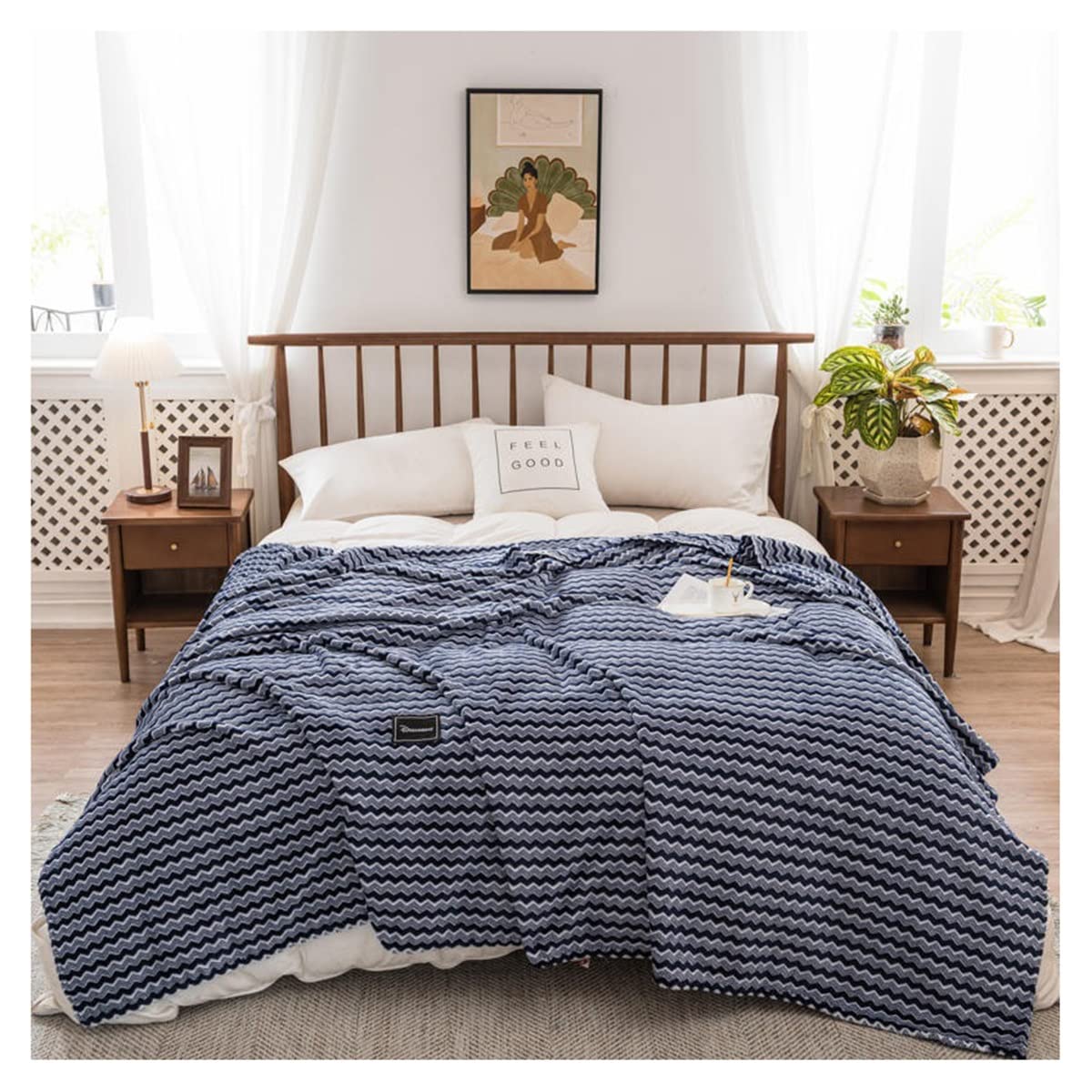 Blanket Warm Blanket For Bed Queen Size Plaid For Sofa Coral Fleece Soft Camping blankets (Color : CFPL, Size : 70x100cm)