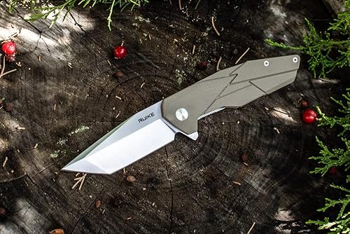 Miniatura 2 de Ruike P138W - Cuchillo plegable táctico de bolsillo 14C28N de acero inoxidable con bloqueo de seguridad G10 pequeño cuchillo de bolsillo para