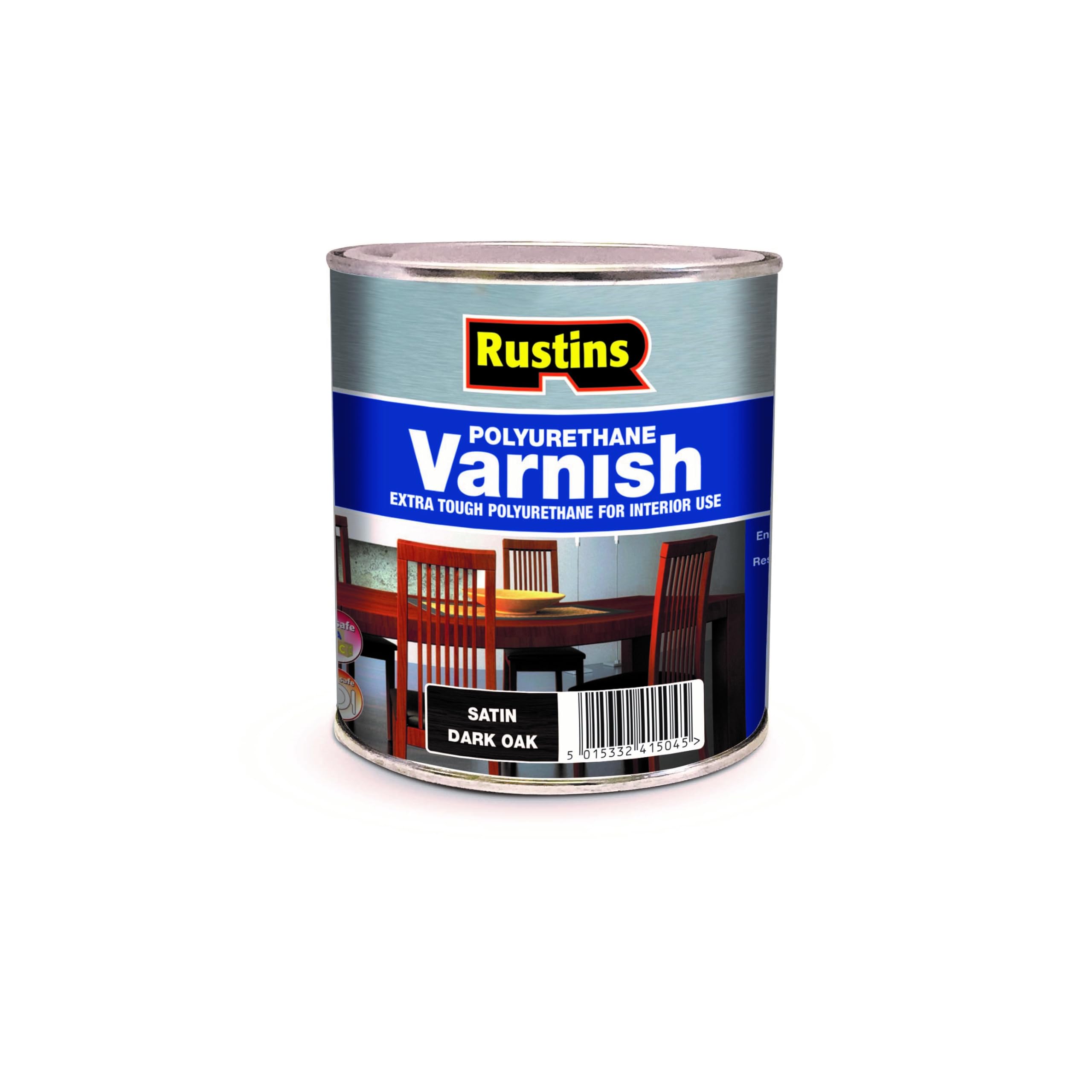 Rustins Polyurethane Varnish Dark Oak Satin 1l