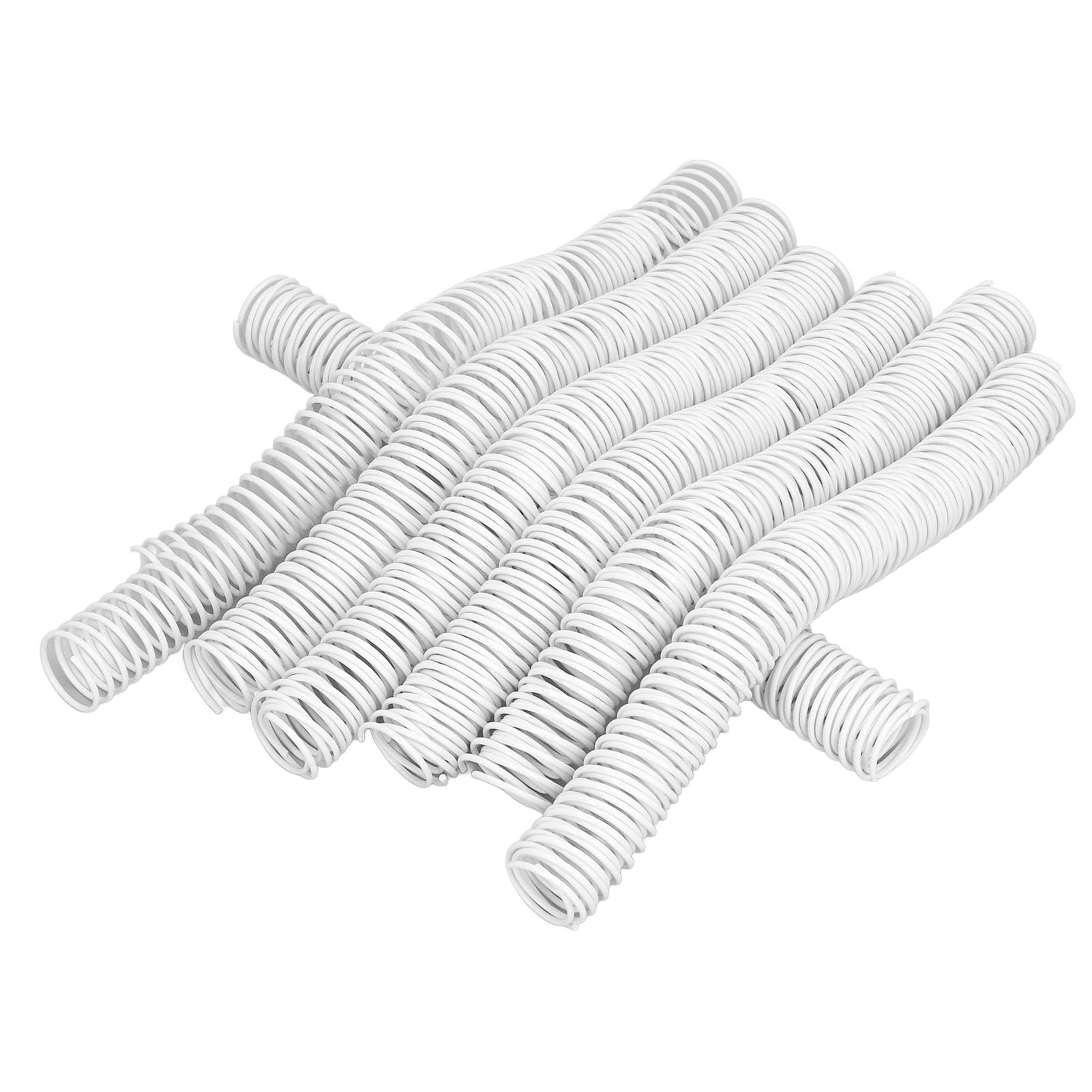 Confezione da 35 bobine di rilegatura carta A4, diametro 25,4 mm, 48 anelli, dorsi in filo di plastica a spirale con passo 4:1, capacità 215 fogli, bianco (Bianca)