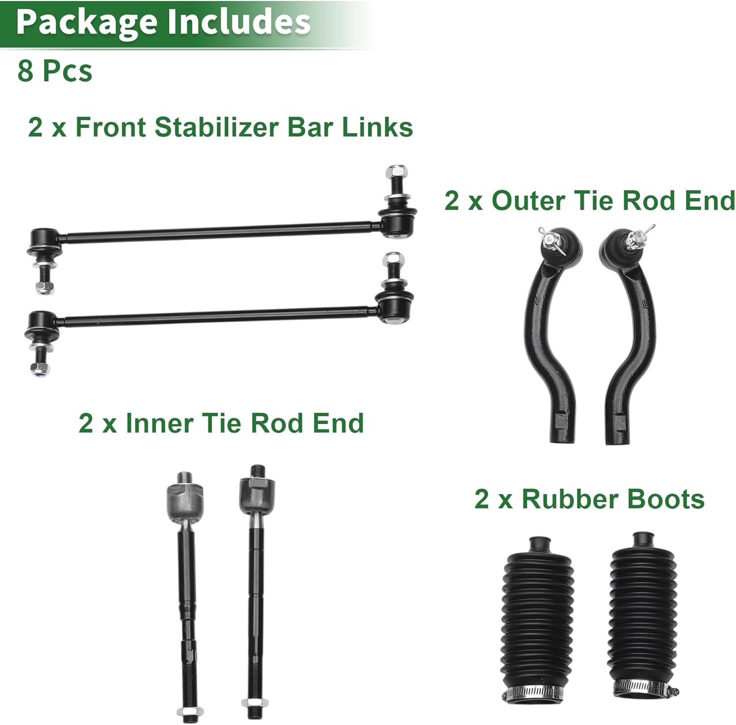 8 Pcs Front Stabilizer Bar Links for Toyota RAV4 2006-2018 Suspension Kit No.EV800328/ES800053/ES800054/K750043