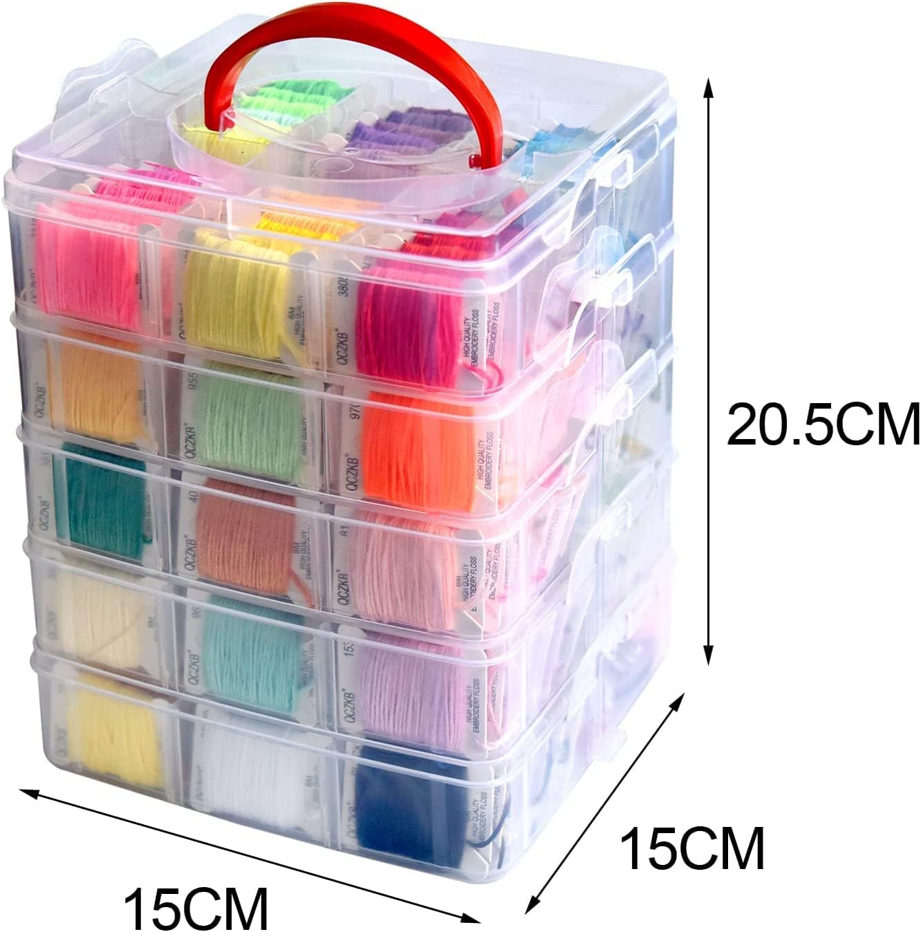 301 Embroidery Floss Set Including Cross Stitch Threads Friendship Bracelet String with 5-Tier Transparent Box, Floss Bobbins and Cross Stitch Kits