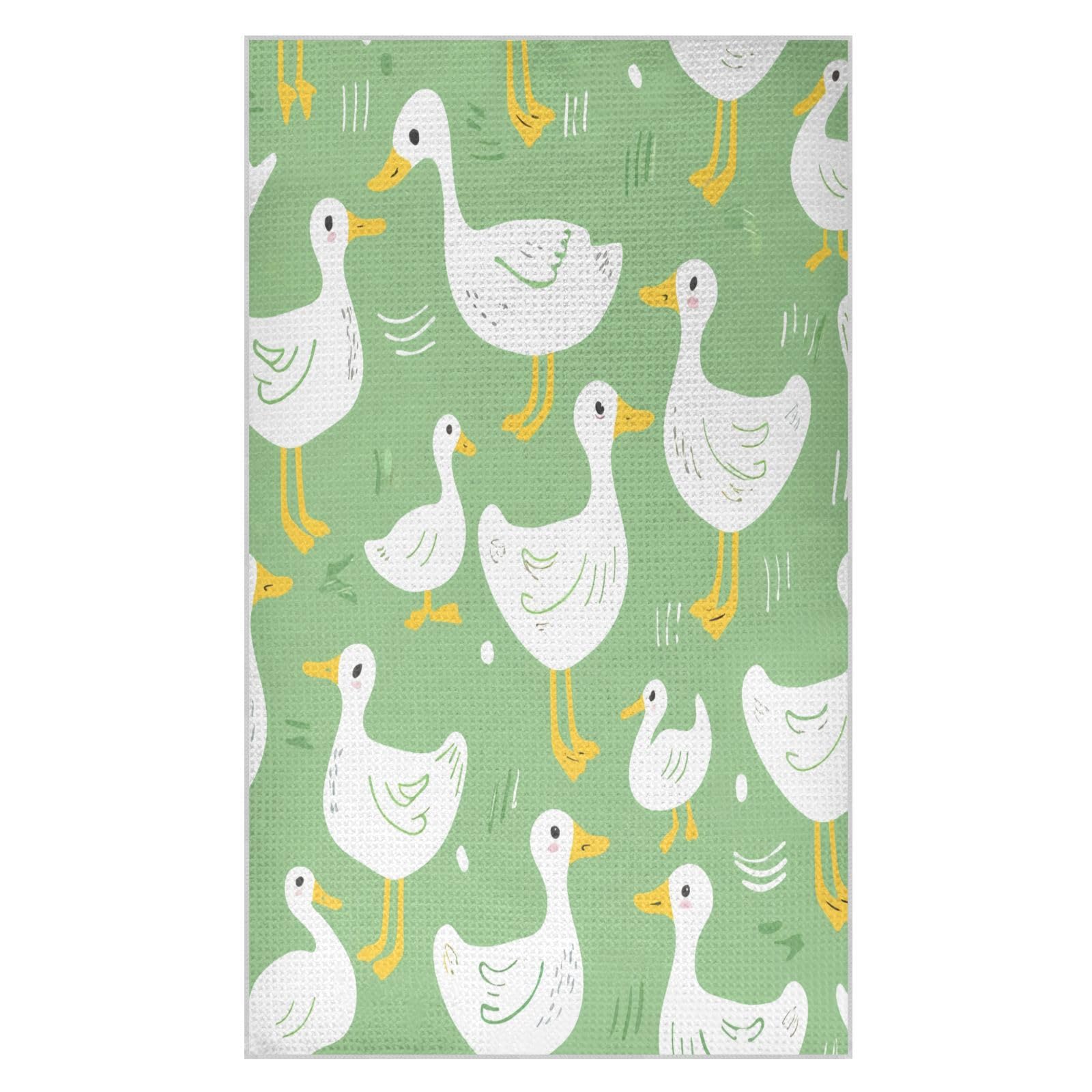BURSTDDY Cartoon Goose (1) Kitchen Towels,Absorbent Dish Towels 1 Pack
