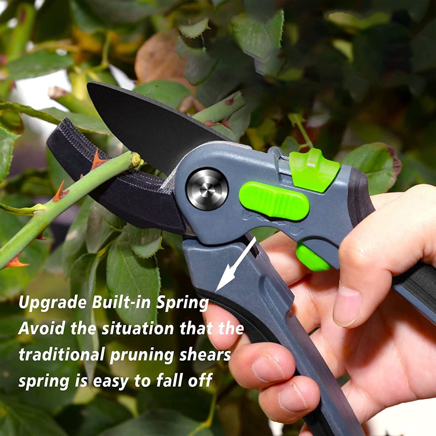 MRKU Forbici da potatura da Giardino, Forbici da potatura Professionali Bypass con Lama ergonomica SK5, Forbici da potatura da Giardino per la Raccolta della Frutta
