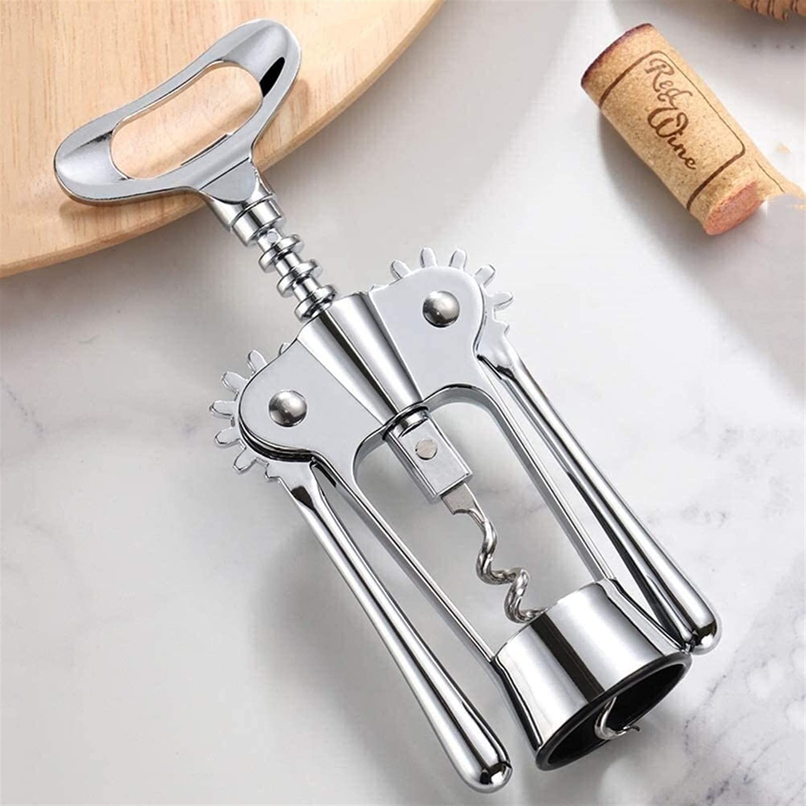 apribottiglie elettrico per vino， Cavatappi ad ala, apribottiglie multifunzionale for vino e birra, cavatappi da vino for tutte le bottiglie con tappo in sughero e tappo da birra Appassionati di vino