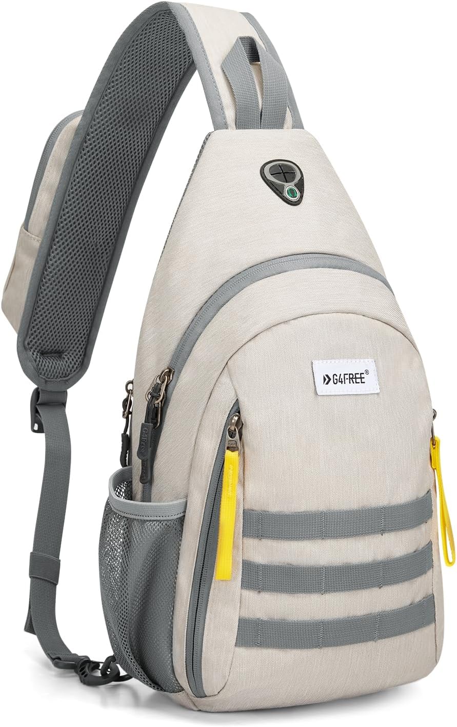 G4Free Sling Bag RFID Blocking Crossbody Backpack Travel Chest Bag Hiking Daypack for Women Men Outdoor Sports