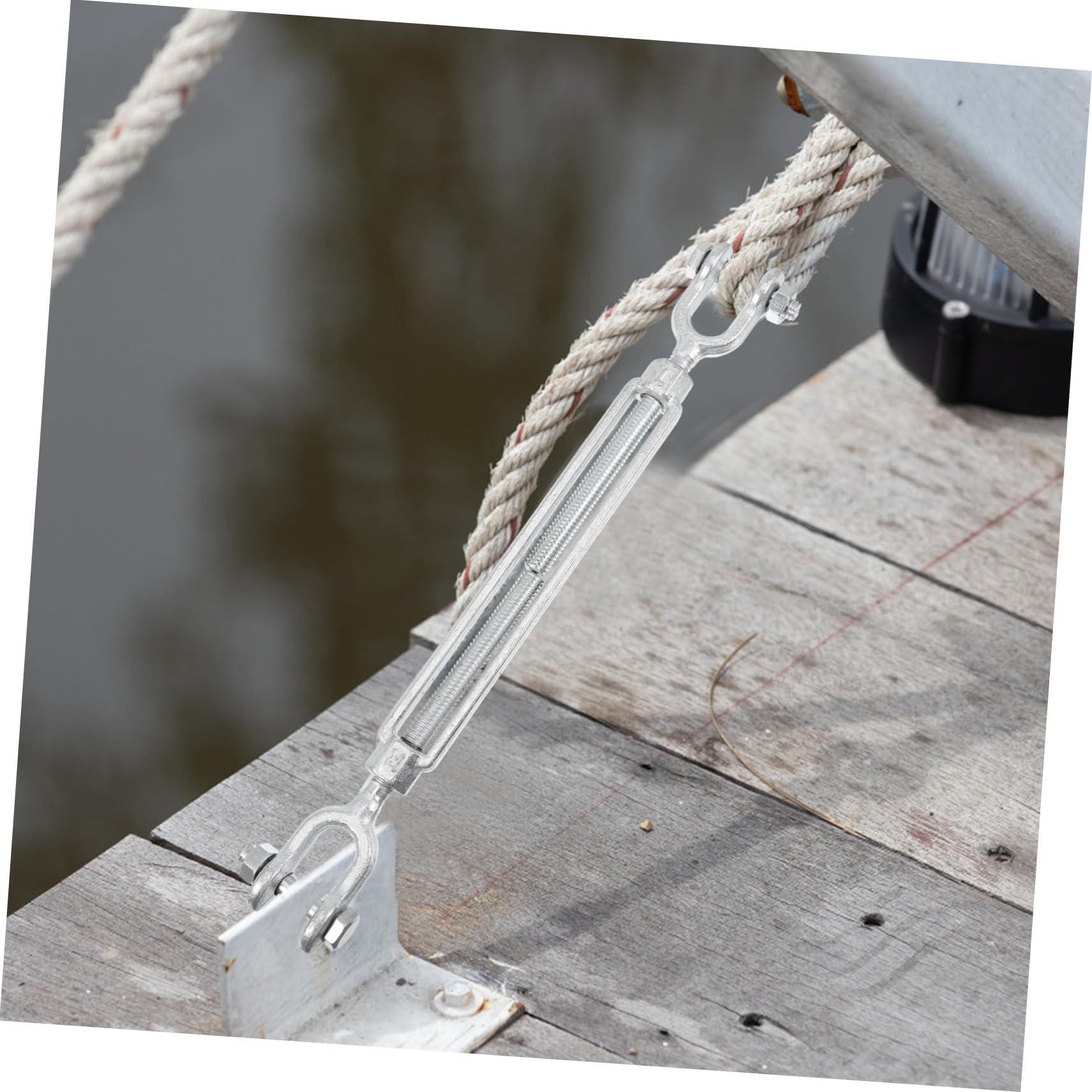 KICHOUSE 1pc Carbon Steel Screw Turnbuckle for Rope Tension Jaw Barrel Design Anti-Theft Safe