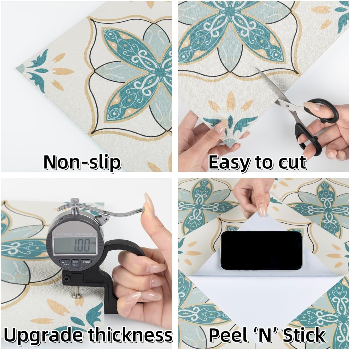 Peel and Stick Flooring, 30 Pcs Vinyl Flooring 11.81 in*11.81 in