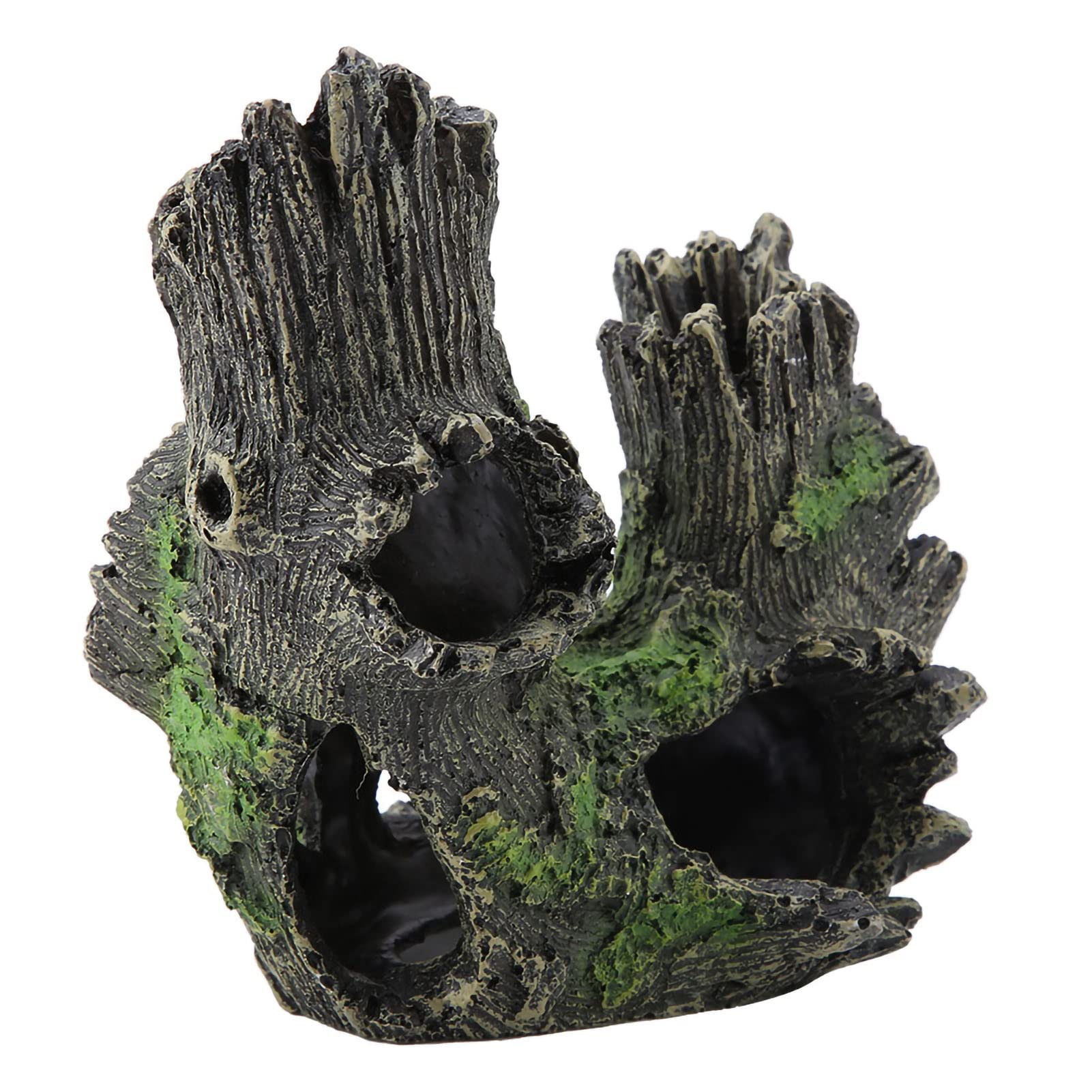 ZJchao Driftwood for Aquarium, Aquarium Tree Hollow Tree Trunk Fish Tank Accessories Tree Stump Shelter Aquarium Driftwood with Holes for Aquarium Simulation Tree Decoration (ST-004B)