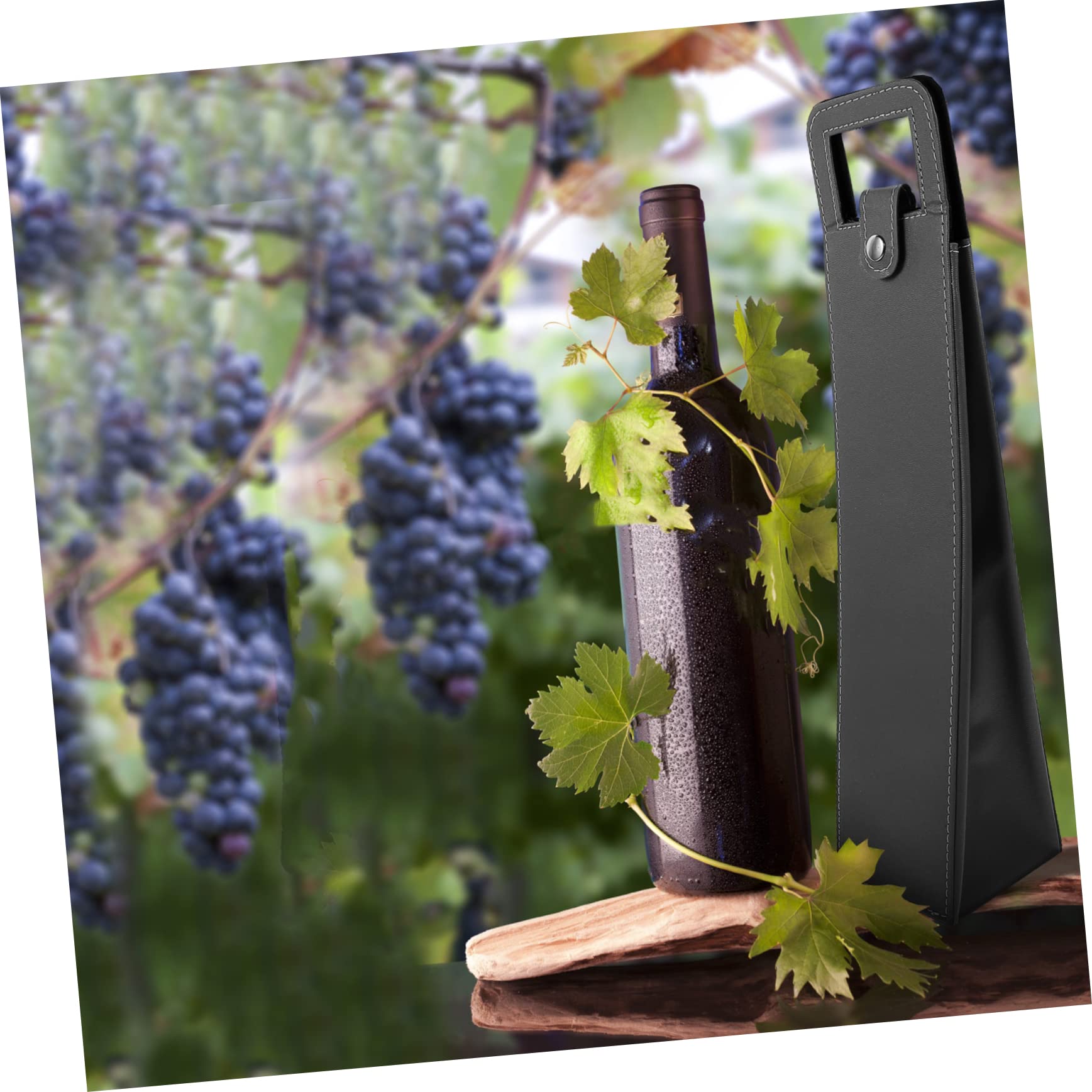 MAGICLULU 3pièces à Vin Cuir Pour Bouteille Tote Réutilisable Élégant Pour Mariage Et