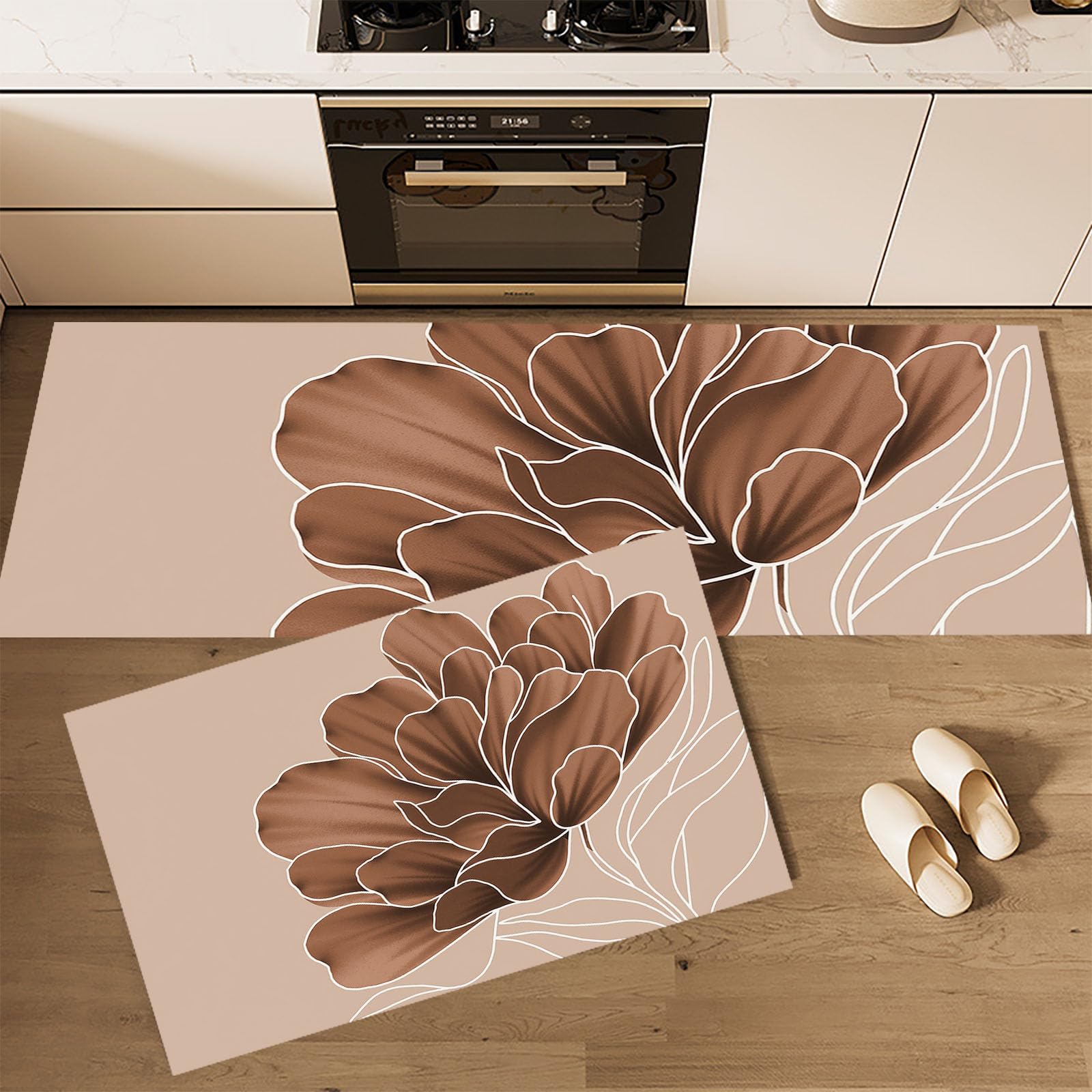 Tapis de cuisine résistant à la poussière pour sol propre