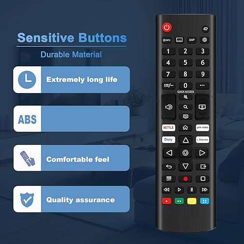 Miniatura 7 de AKB76040302 Reemplazo de control remoto compatible con LG Full HD IPS LED TV Monitor 24LQ51OS 27LQ625S 27LQ600S-WU 27LQ600SWU 27LQ615S 24LQ520S