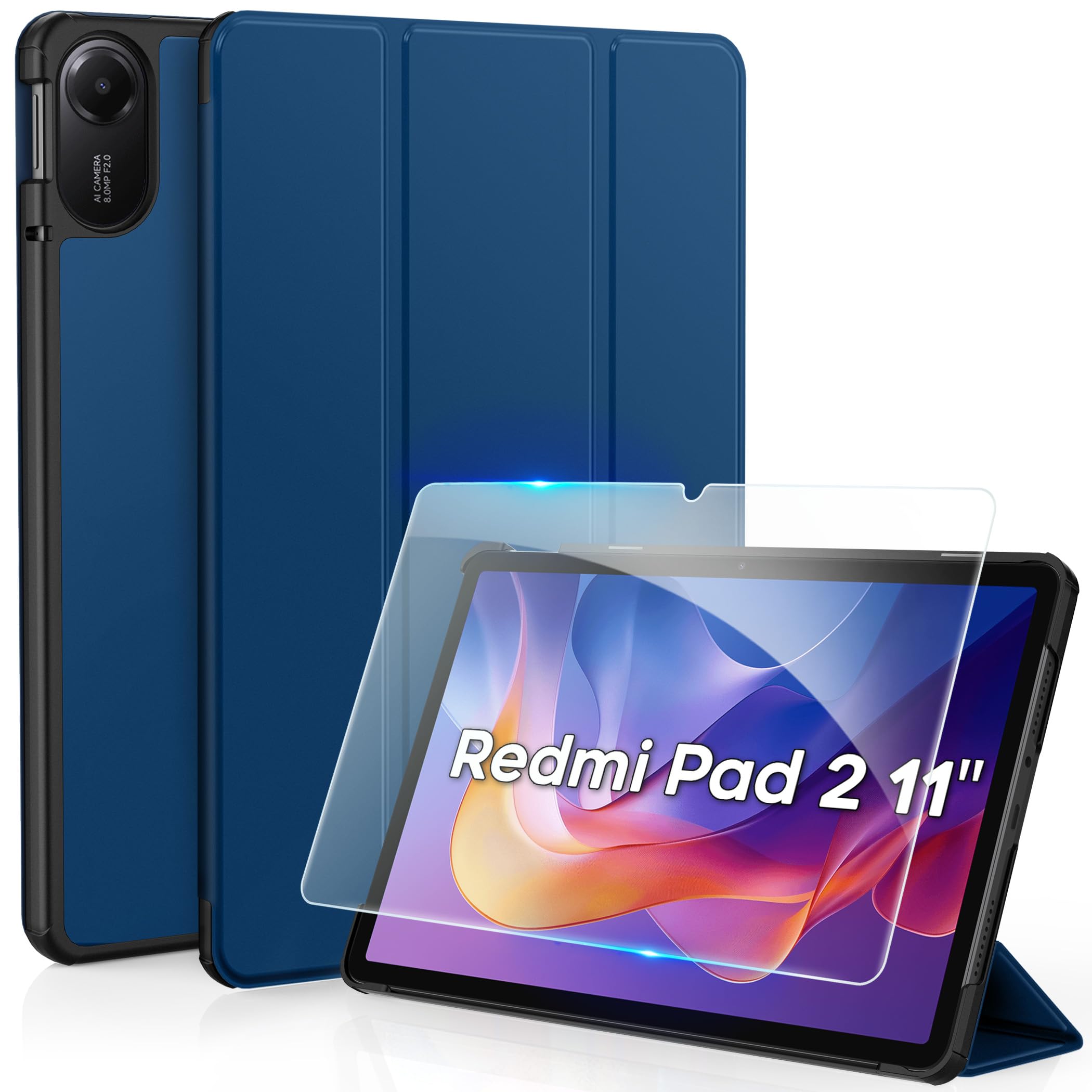 Amazon.co.jp: Redmi Pad 2 ケース ガラスフィルム セット CACOE Redmi