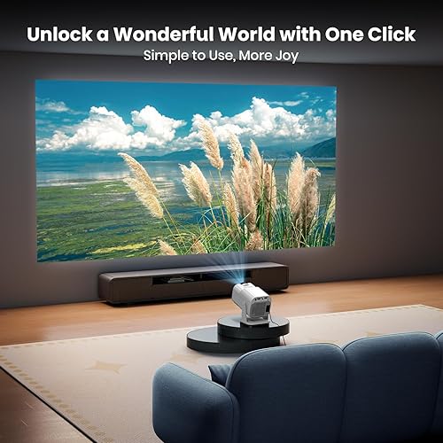 Miniatura 3 de Proyector 4K con Wifi y Bluetooth, mini proyector nativo de 1080P portátil, compatible con YouTubePrimeVideoDisney, proyector inteligente para