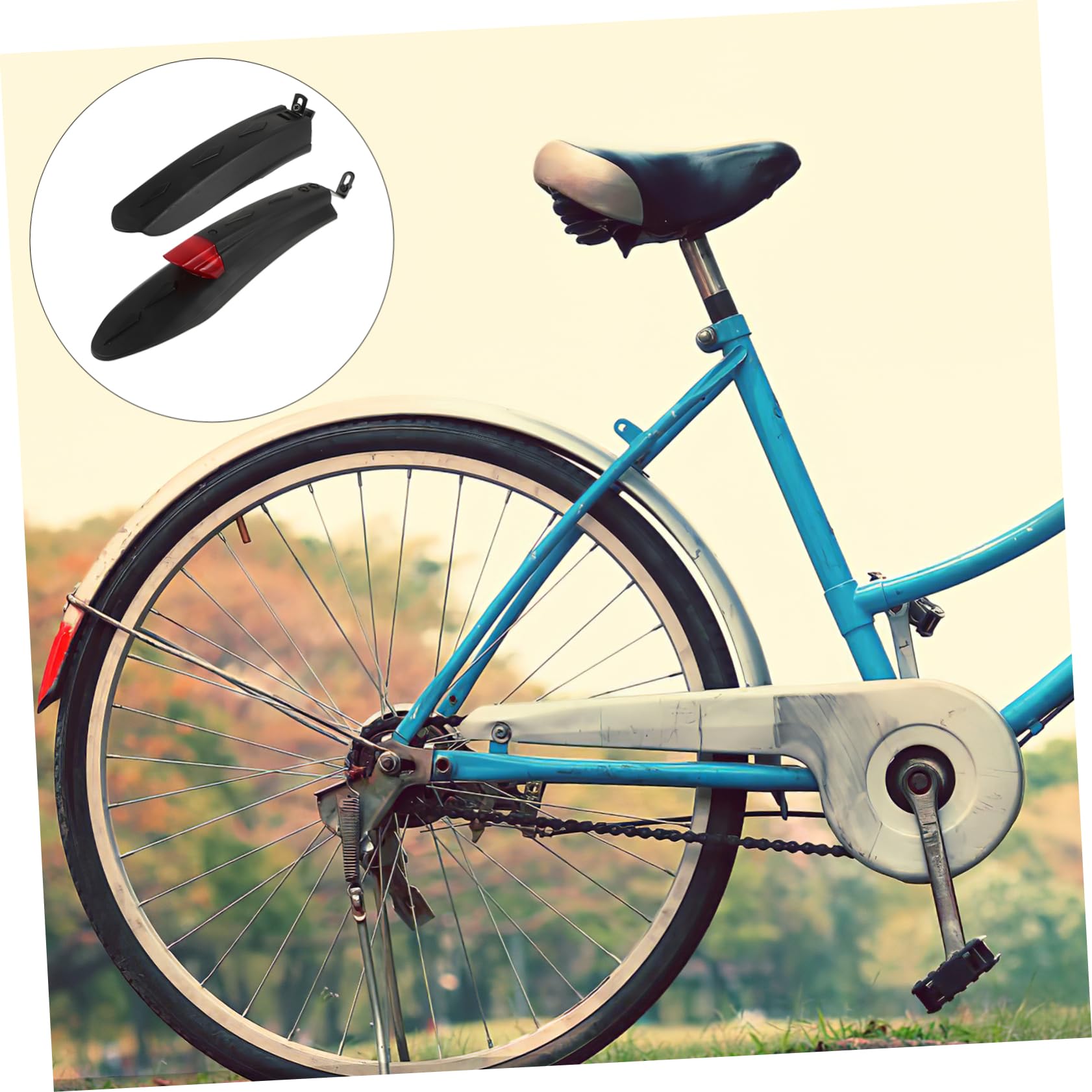 Hemoton 1 Set Mountain Bike Mudguard Detachable Front Rear Protection for Outdoor Cycling Durable Material Splashing Design Easy Installation for All Bike Types