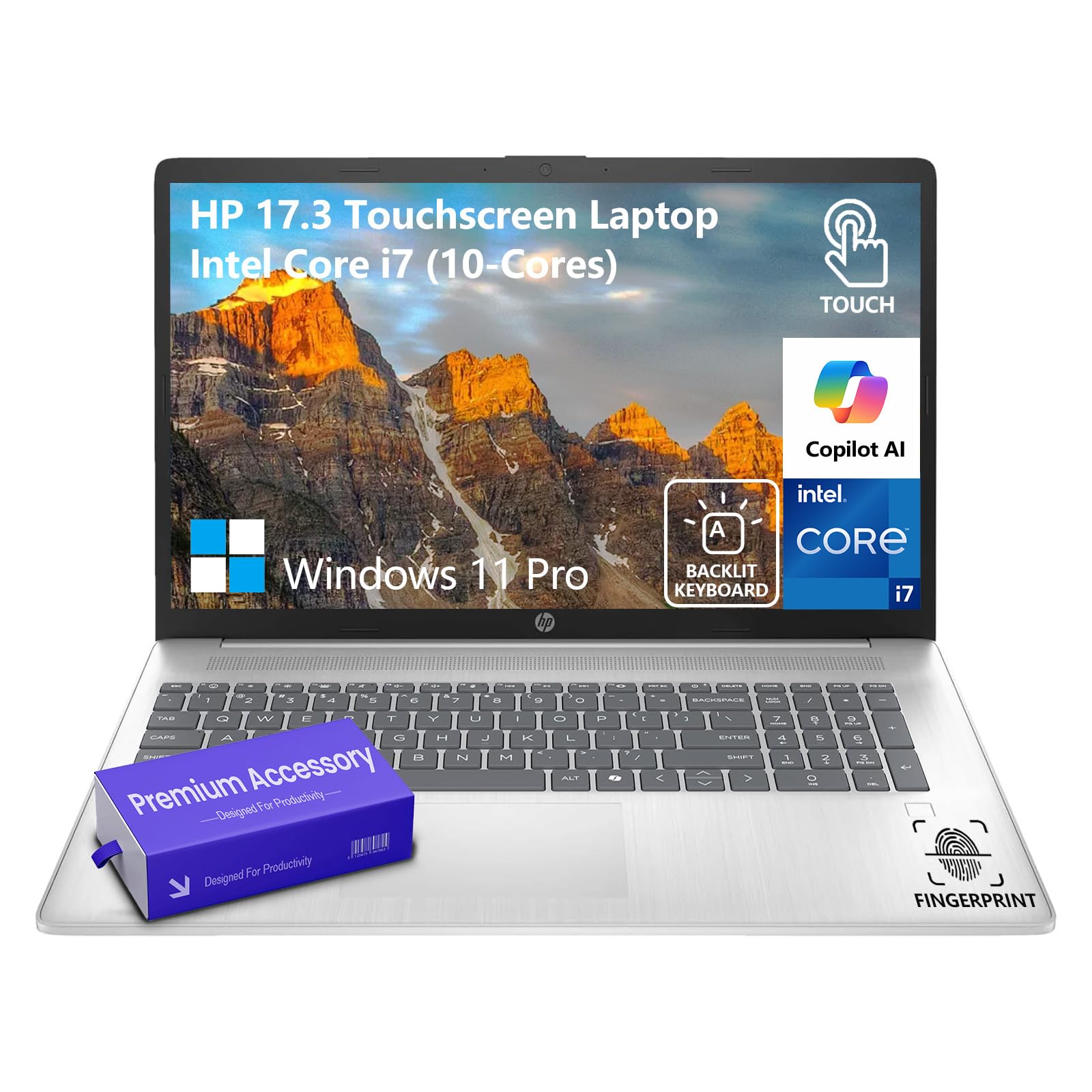 Amazon.com: HP 17 Inch Laptop Touchscreen Computer, 17.3 HD+ Touch