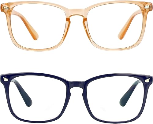 Miniatura 7 de LifeArt - 2 pares de anteojos de bloqueo de luz azul con bisagra de resorte antifatiga anteojos de lectura para ordenador gafas de juegos gafas de