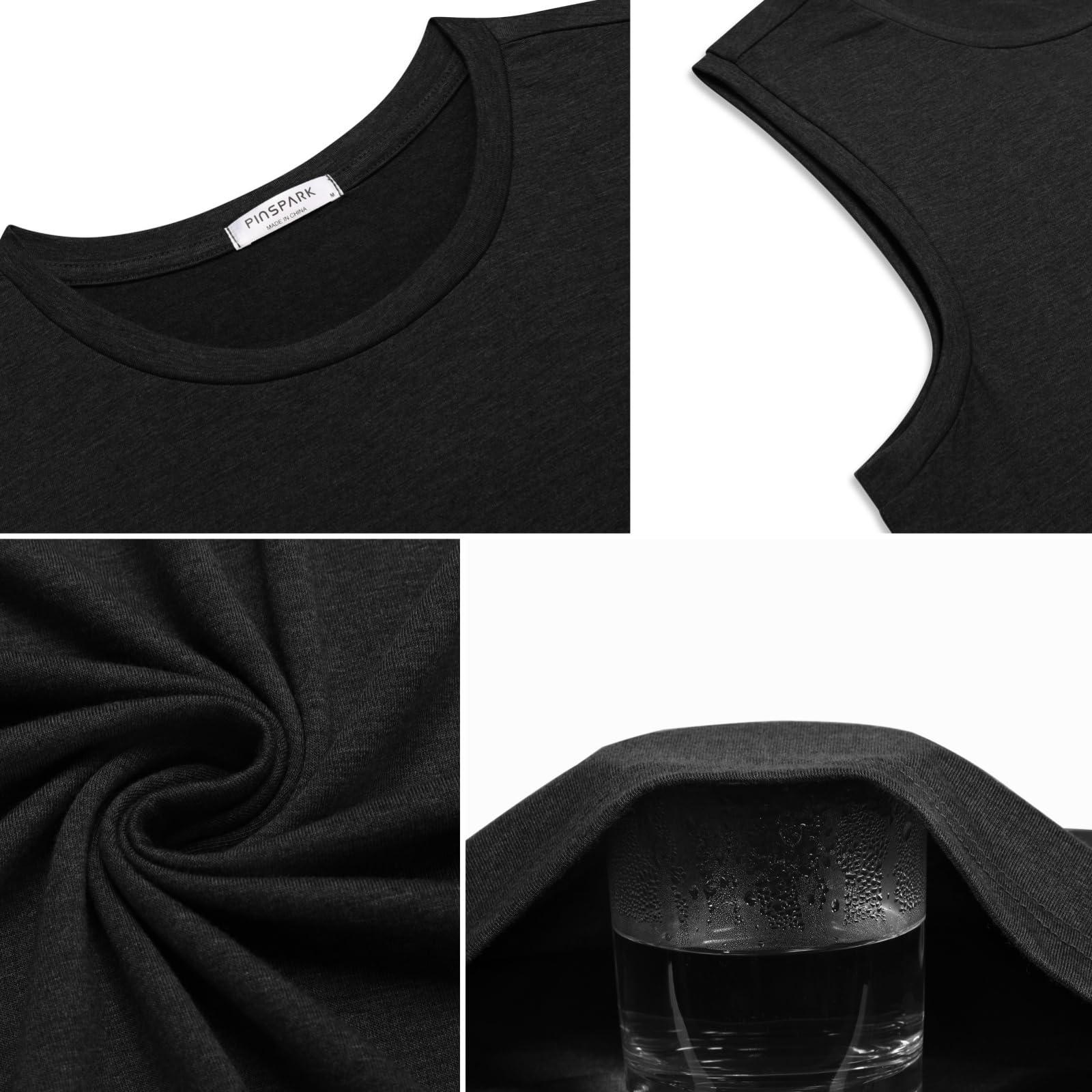 PINSPARK Tank Top męski, 1 lub 3-pak, koszulka bez rękawów, na siłownię, fitness, koszulka sportowa, szybkoschnąca, oddychająca koszulka funkcyjna, trening